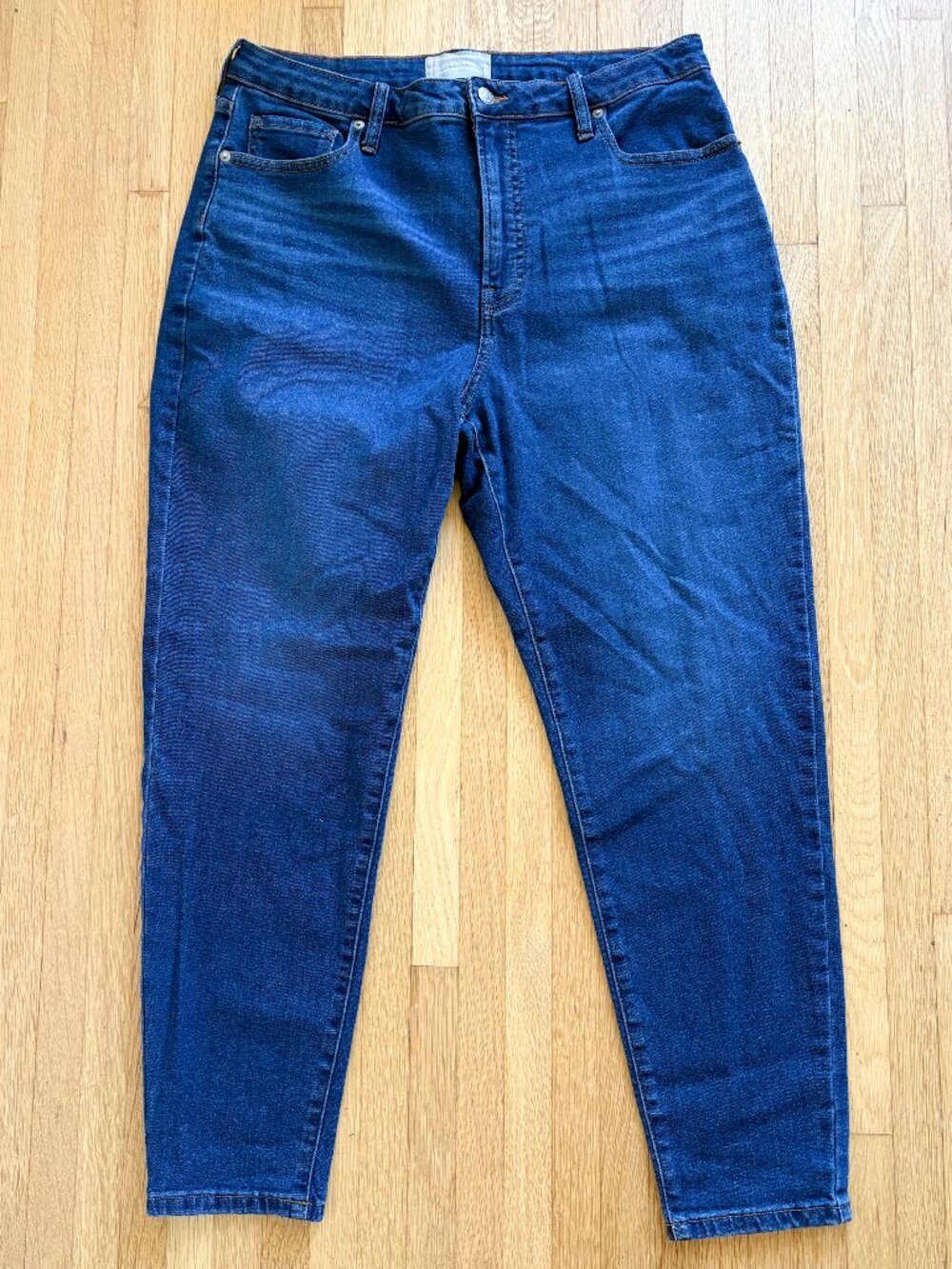 Everlane Curvy High Rise Skinny Jeans Dark Medium Blue Size 34